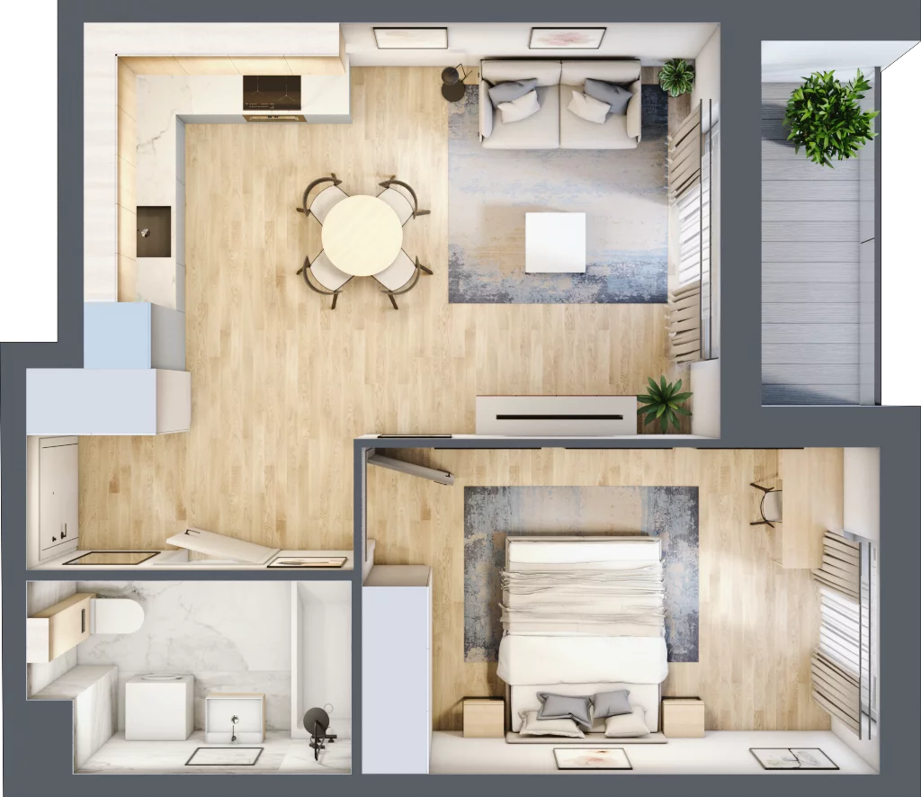 2 pokoje, mieszkanie 44,08 m², piętro 2, oferta nr BB0202/4, M Bemowo 4, Warszawa, Bemowo, Chrzanów, ul. Szeligowska