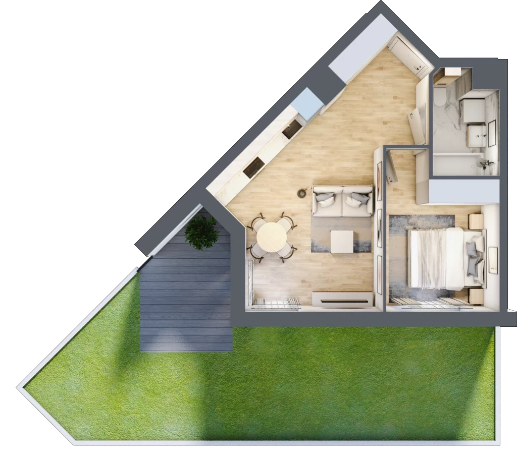 2 pokoje, mieszkanie 38,05 m², parter, oferta nr BC0002/4, M Bemowo 4, Warszawa, Bemowo, Chrzanów, ul. Szeligowska