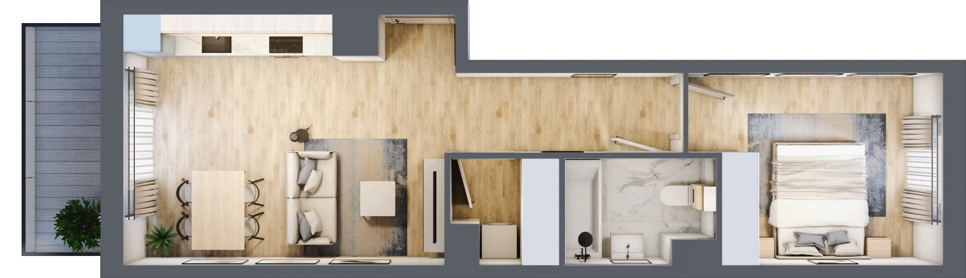 2 pokoje, mieszkanie 44,60 m², piętro 2, oferta nr BB0203/4, M Bemowo 4, Warszawa, Bemowo, Chrzanów, ul. Szeligowska