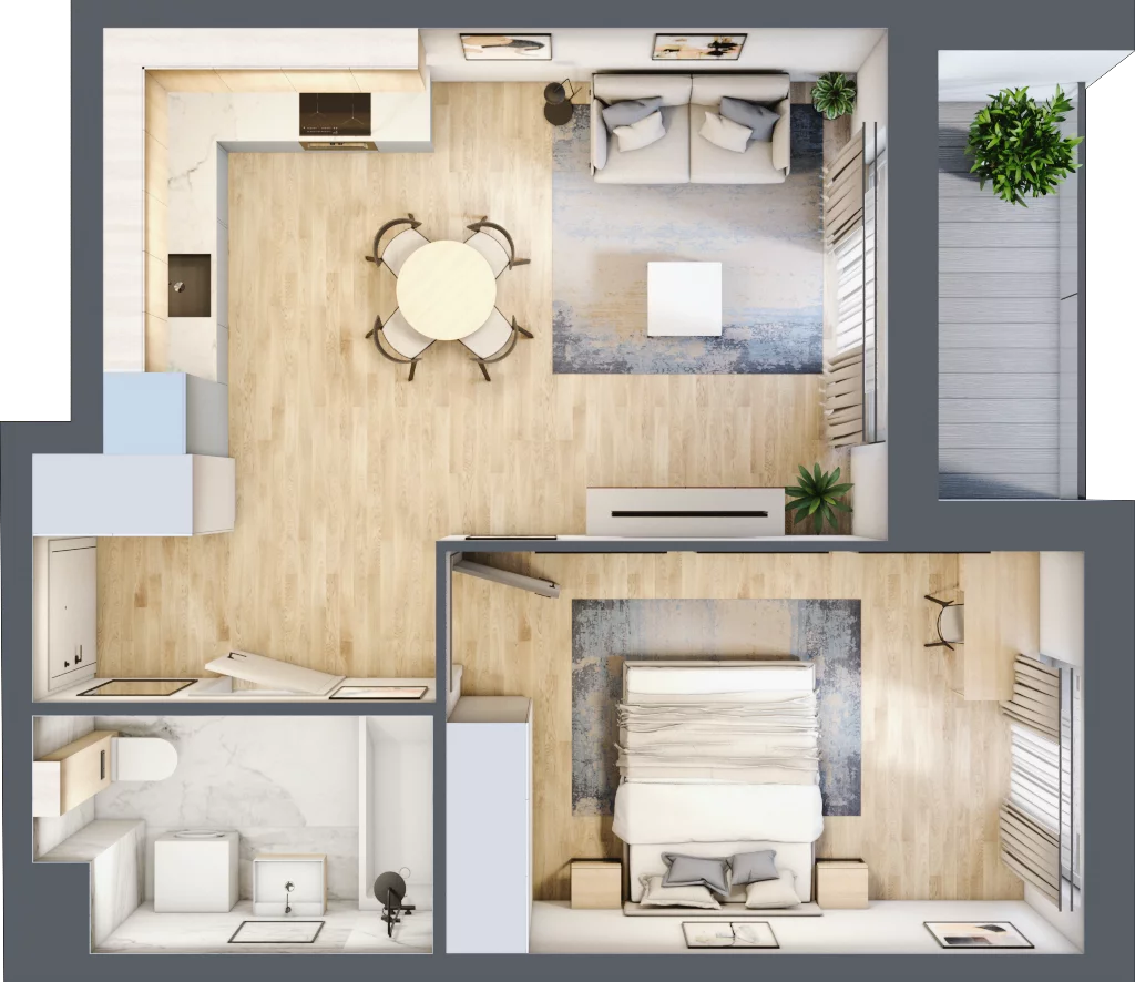 2 pokoje, mieszkanie 44,08 m², piętro 4, oferta nr BB0402/4, M Bemowo 4, Warszawa, Bemowo, Chrzanów, ul. Szeligowska