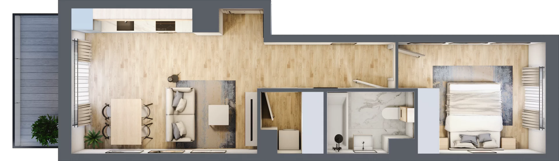 2 pokoje, mieszkanie 44,60 m², piętro 4, oferta nr BB0403/4, M Bemowo 4, Warszawa, Bemowo, Chrzanów, ul. Szeligowska