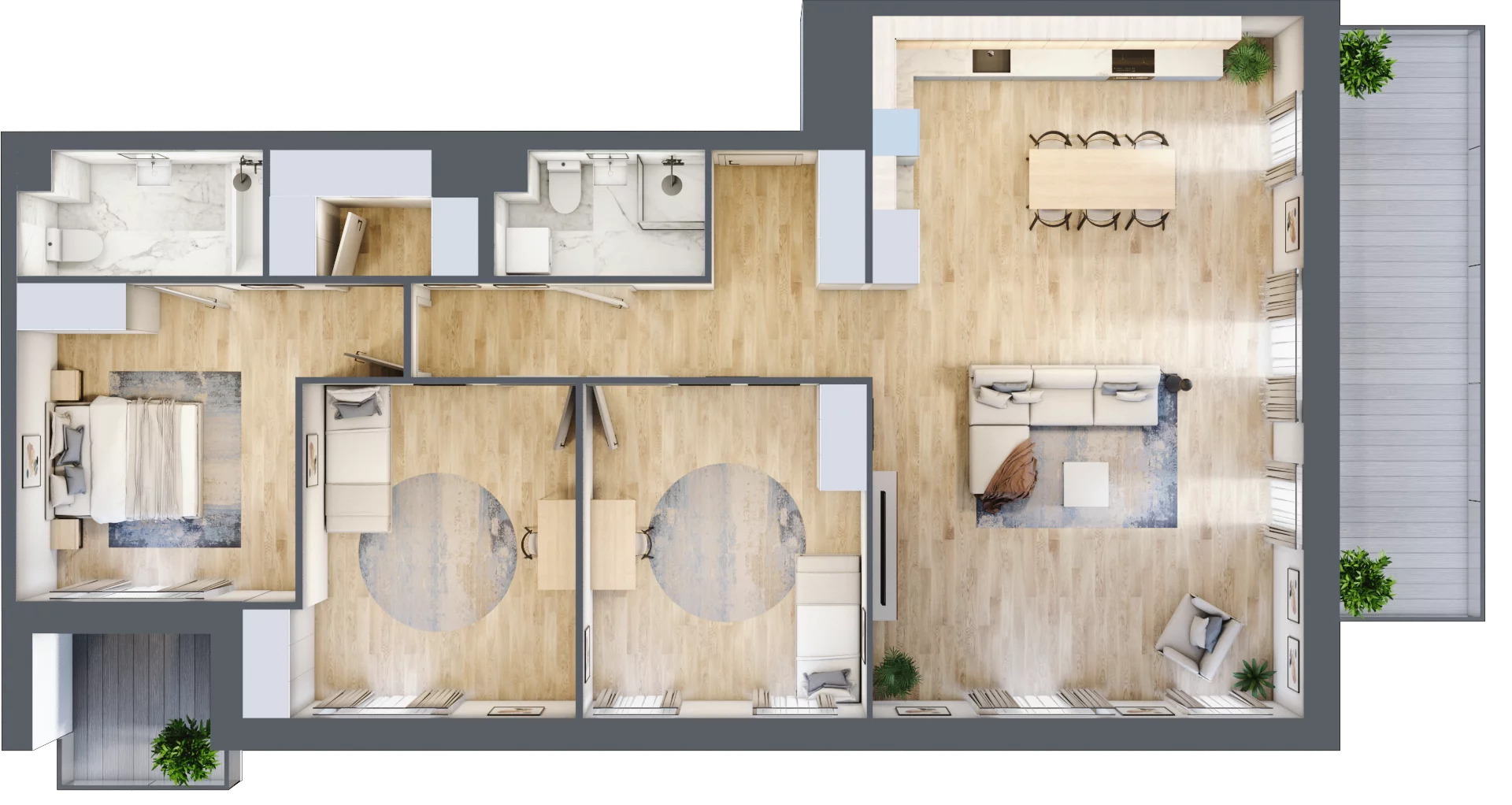 4 pokoje, apartament 122,87 m², piętro 4, oferta nr B.41, Apartamenty Kapitanat bud. B, Gdańsk, Śródmieście, ul. Stępkarska / Wiosny Ludów