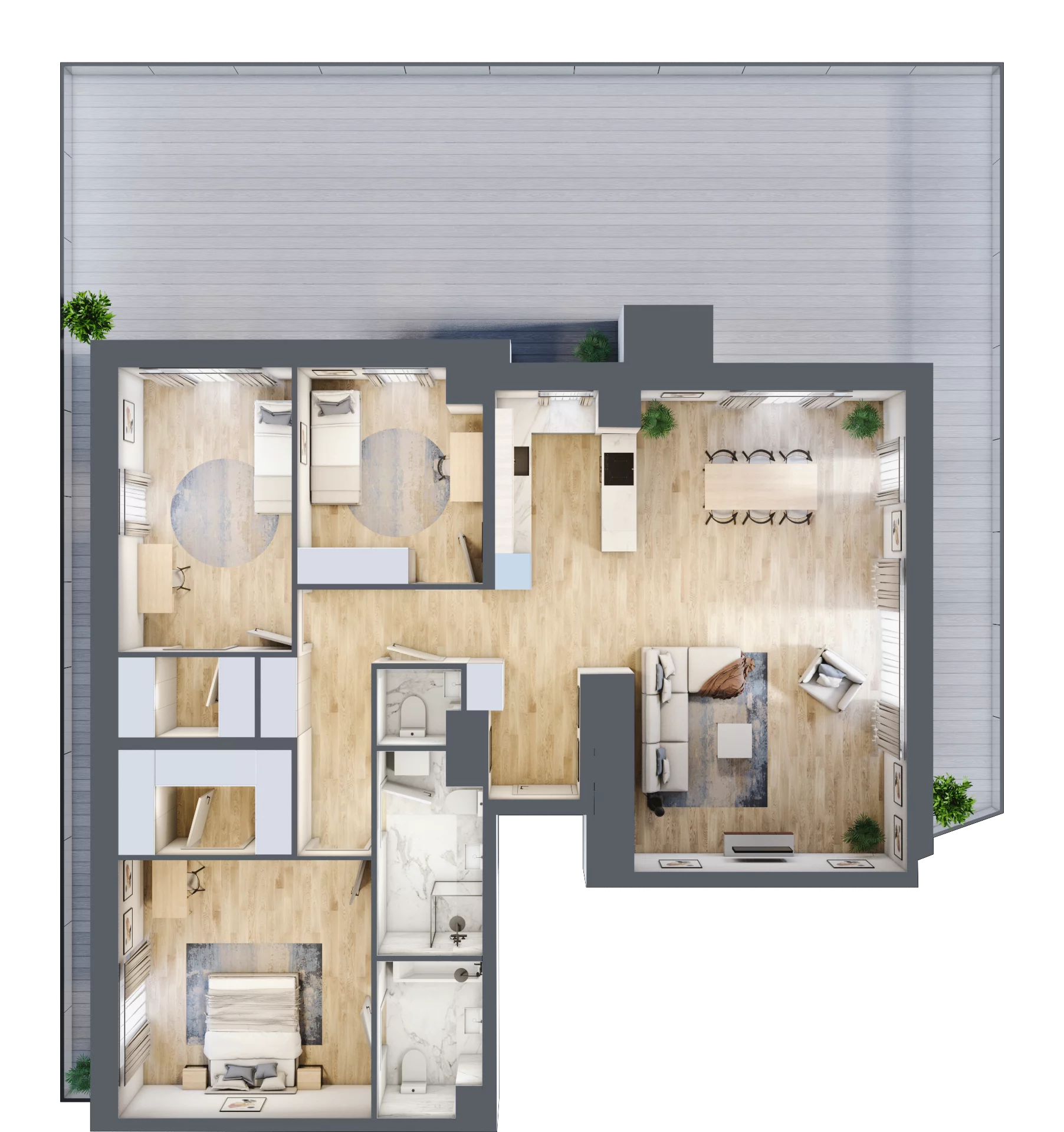 4 pokoje, apartament 116,14 m², piętro 5, oferta nr B.51, Apartamenty Kapitanat bud. B, Gdańsk, Śródmieście, ul. Stępkarska / Wiosny Ludów