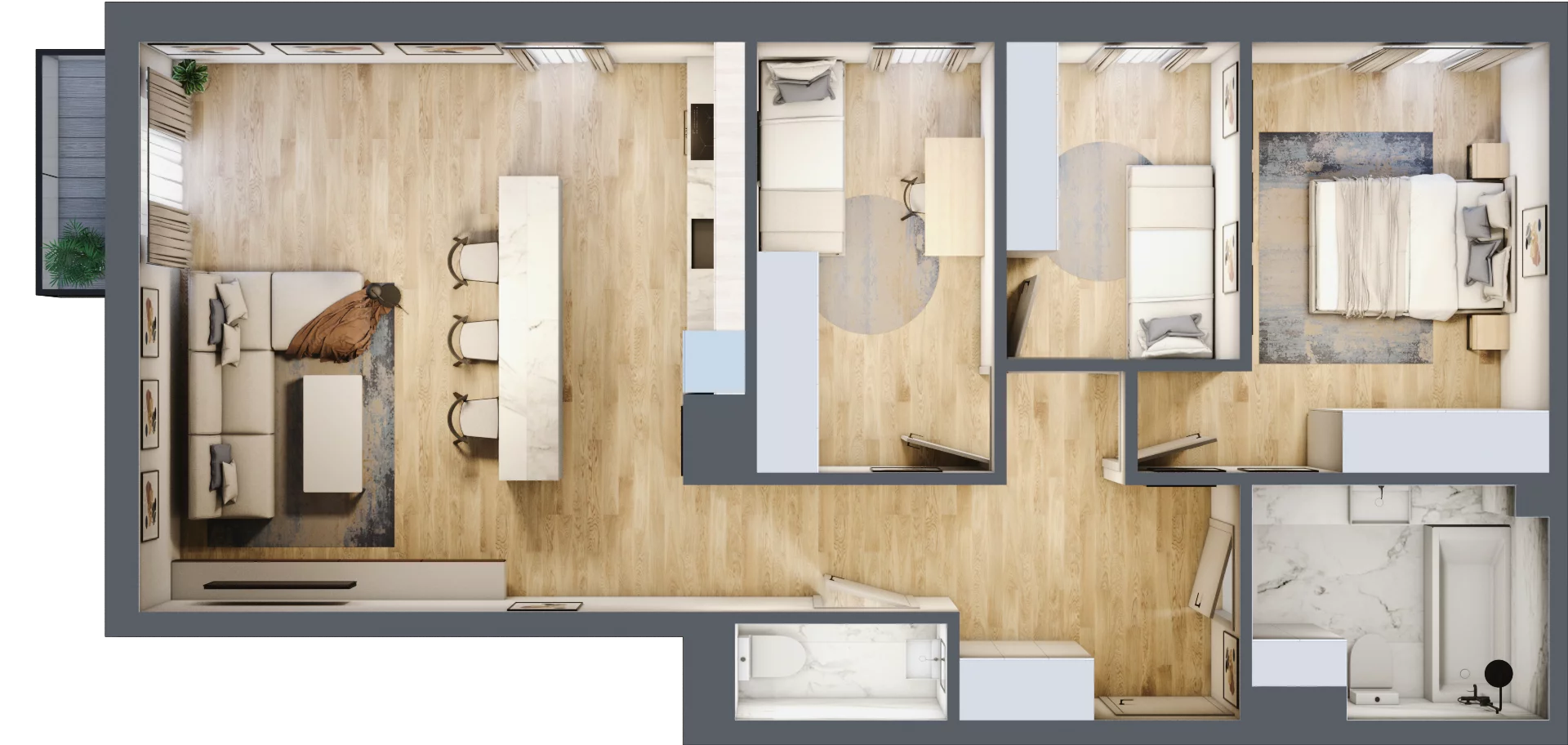 4 pokoje, mieszkanie 79,53 m², piętro 1, oferta nr G5A.13, Geometryczna 5A, Warszawa, Białołęka, Grodzisk, ul. Geometryczna 5, 5A