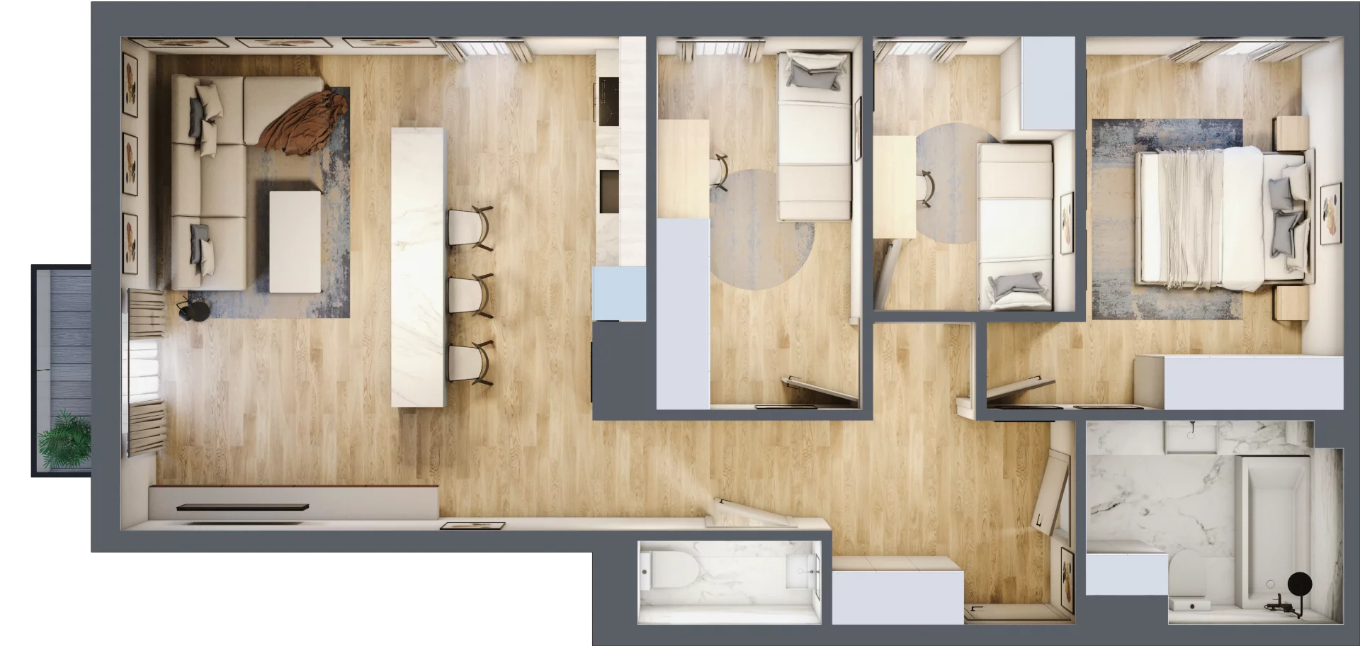 4 pokoje, mieszkanie 79,22 m², piętro 2, oferta nr G5A.20, Geometryczna 5A, Warszawa, Białołęka, Grodzisk, ul. Geometryczna 5, 5A