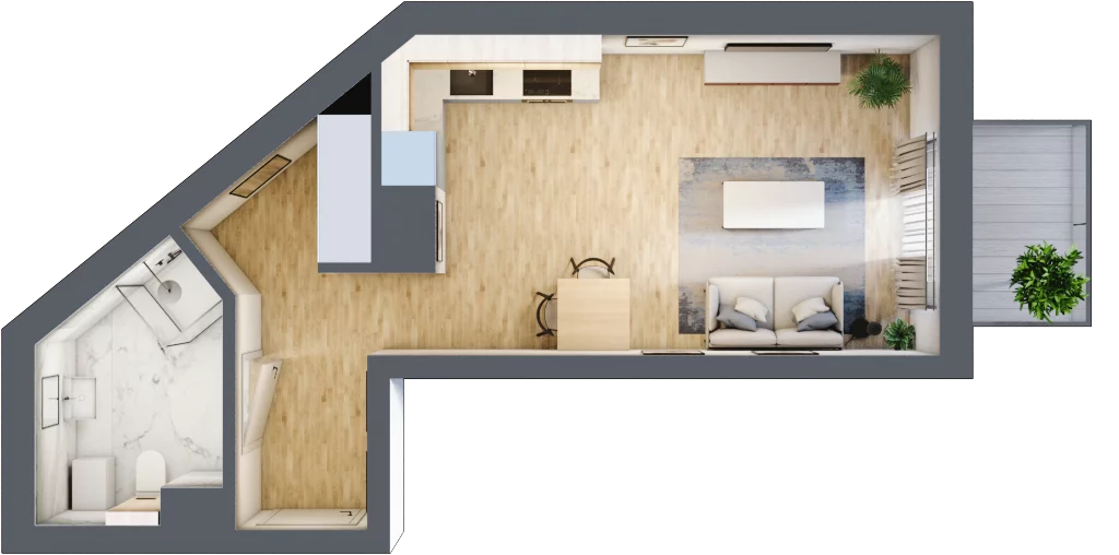 1 pokój, mieszkanie 33,75 m², piętro 1, oferta nr A/2, Metro Zachód etap 6, Warszawa, Bemowo, Chrzanów, ul. Szeligowska