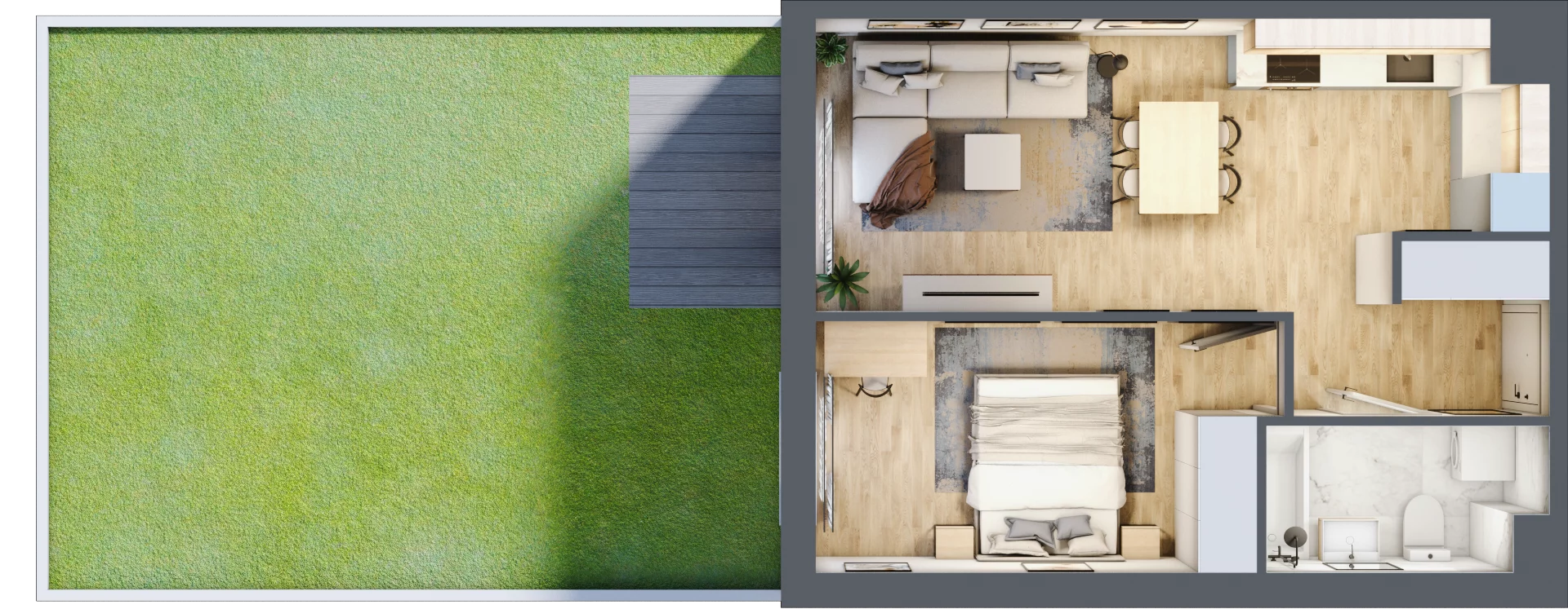 2 pokoje, mieszkanie 41,08 m², parter, oferta nr B/4, Osiedle Rapsodia 2, Wrocław, Karłowice-Różanka, Różanka, ul. Wołowska 5