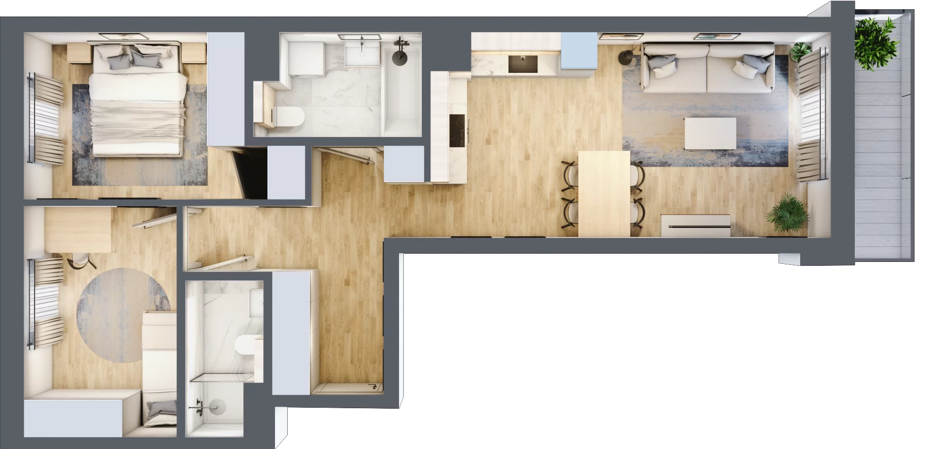 3 pokoje, mieszkanie 59,91 m², parter, oferta nr C/1, Mokotów Sportowy 1 B, Warszawa, Mokotów, Augustówka, ul. Antoniewska