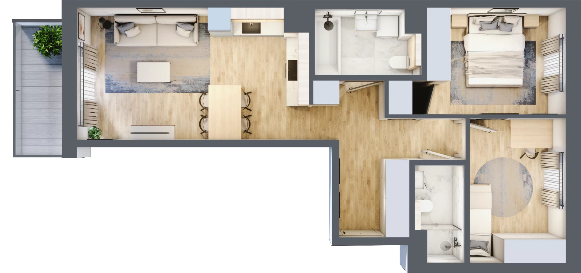 3 pokoje, mieszkanie 58,52 m², piętro 1, oferta nr C/35, Mokotów Sportowy 1 B, Warszawa, Mokotów, Augustówka, ul. Antoniewska