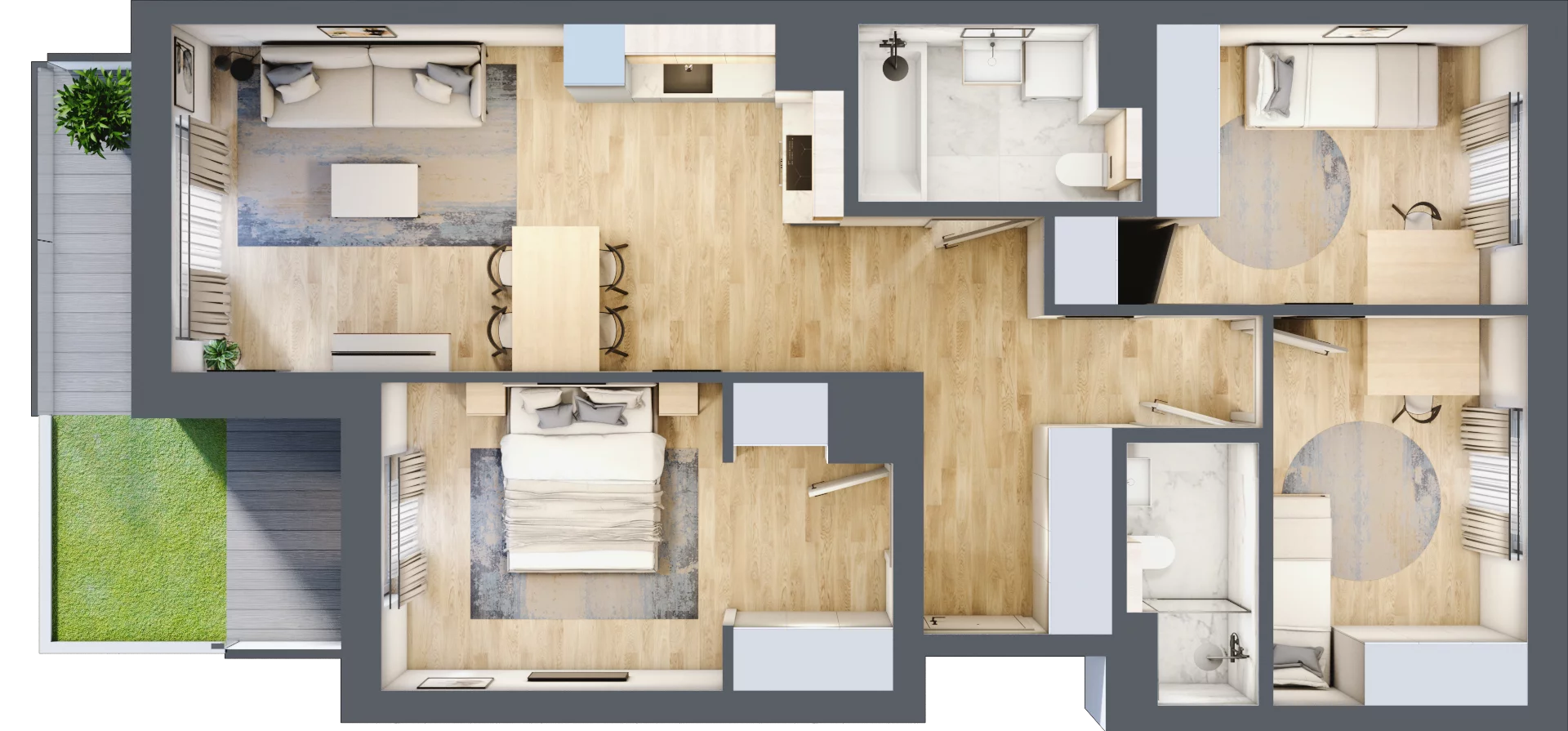 4 pokoje, mieszkanie 74,51 m², parter, oferta nr C/31, Mokotów Sportowy 1 B, Warszawa, Mokotów, Augustówka, ul. Antoniewska