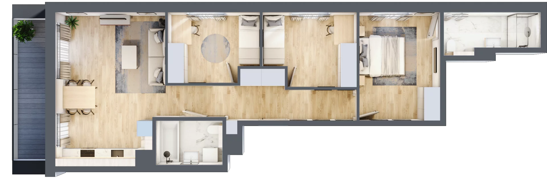 4 pokoje, mieszkanie 77,42 m², piętro 1, oferta nr C/11, Mokotów Sportowy 1 B, Warszawa, Mokotów, Augustówka, ul. Antoniewska
