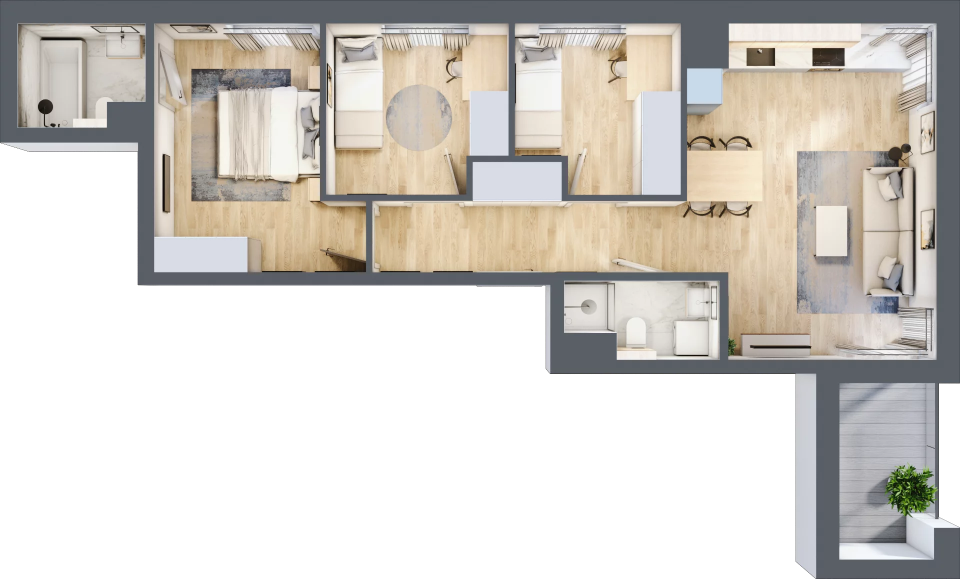4 pokoje, mieszkanie 65,69 m², piętro 3, oferta nr D/26, Mokotów Sportowy 1 B, Warszawa, Mokotów, Augustówka, ul. Antoniewska