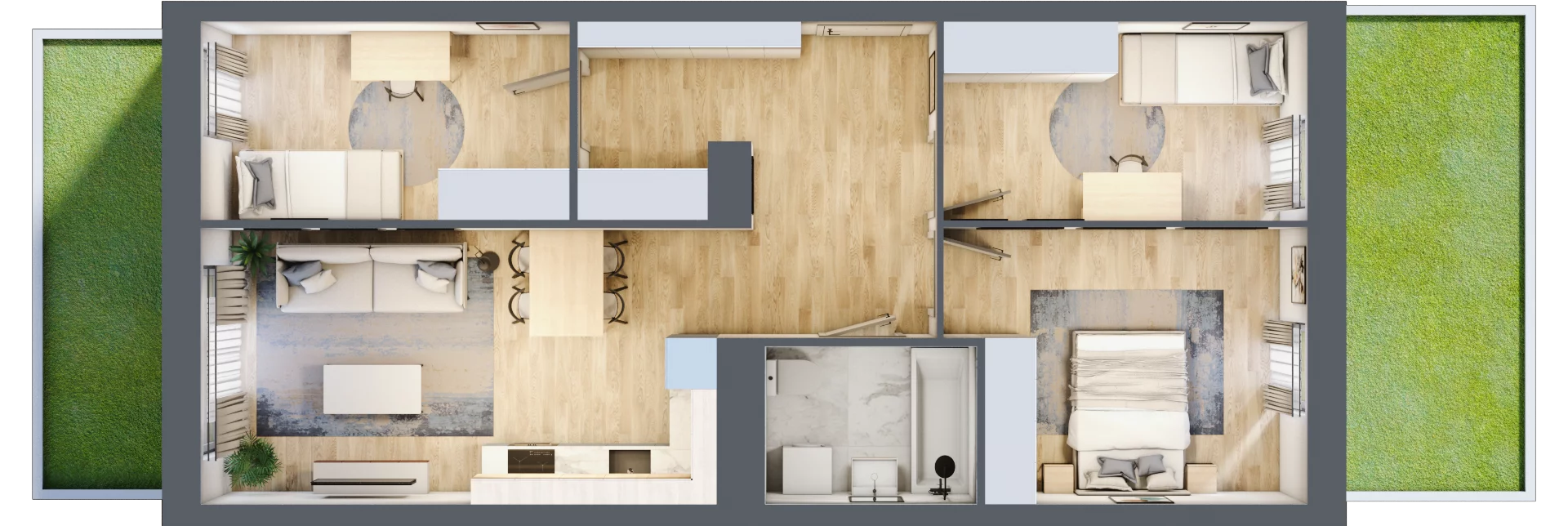 4 pokoje, mieszkanie 67,05 m², parter, oferta nr F/58, Apartamenty Park Matecznego bud. F i G, Kraków, Podgórze, Mateczny, ul. Rydlówka / Nowoorawska