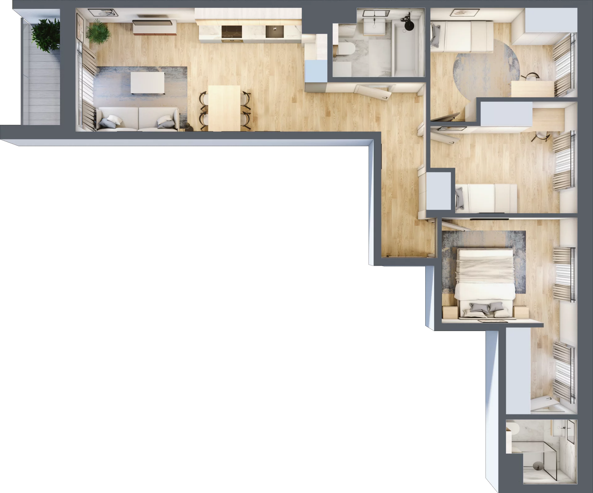4 pokoje, mieszkanie 72,80 m², piętro 1, oferta nr A/42, Mokotów Sportowy 3, Warszawa, Mokotów, Augustówka, ul. Antoniewska