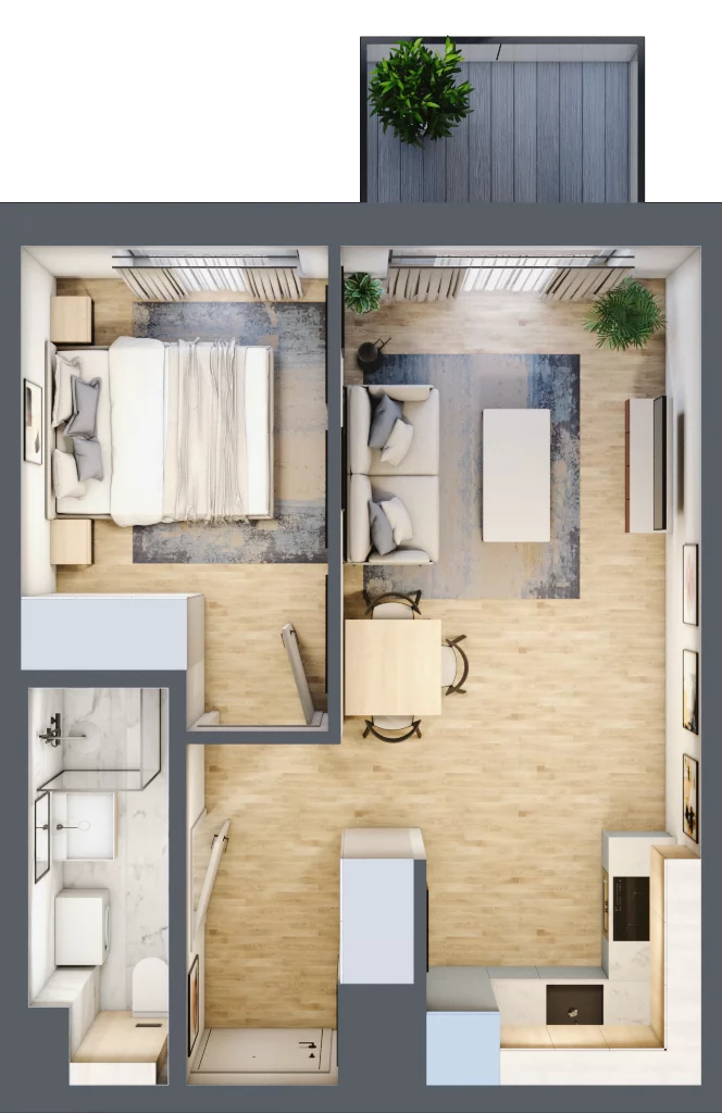2 pokoje, mieszkanie 36,05 m², piętro 1, oferta nr A/25, Osiedle Wilno 8, Warszawa, Targówek, Elsnerów, ul. Bukowiecka