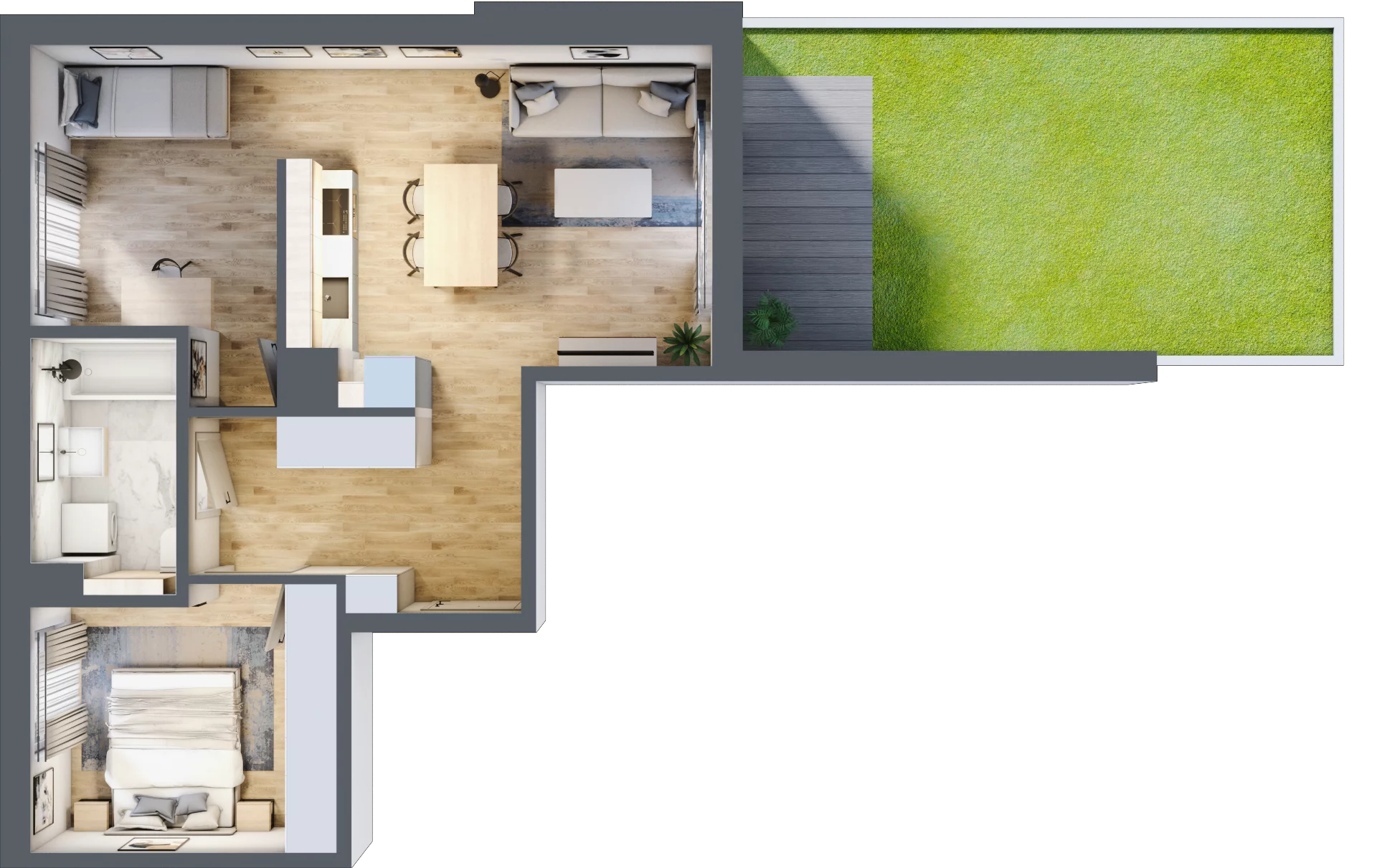 2 pokoje, mieszkanie 54,06 m², parter, oferta nr A/17, Osiedle Wilno 8, Warszawa, Targówek, Elsnerów, ul. Bukowiecka