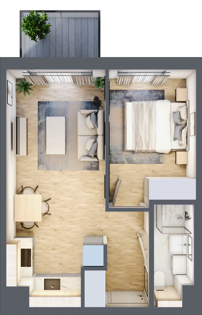 2 pokoje, mieszkanie 35,67 m², piętro 3, oferta nr A/33, Osiedle Wilno 8, Warszawa, Targówek, Elsnerów, ul. Bukowiecka