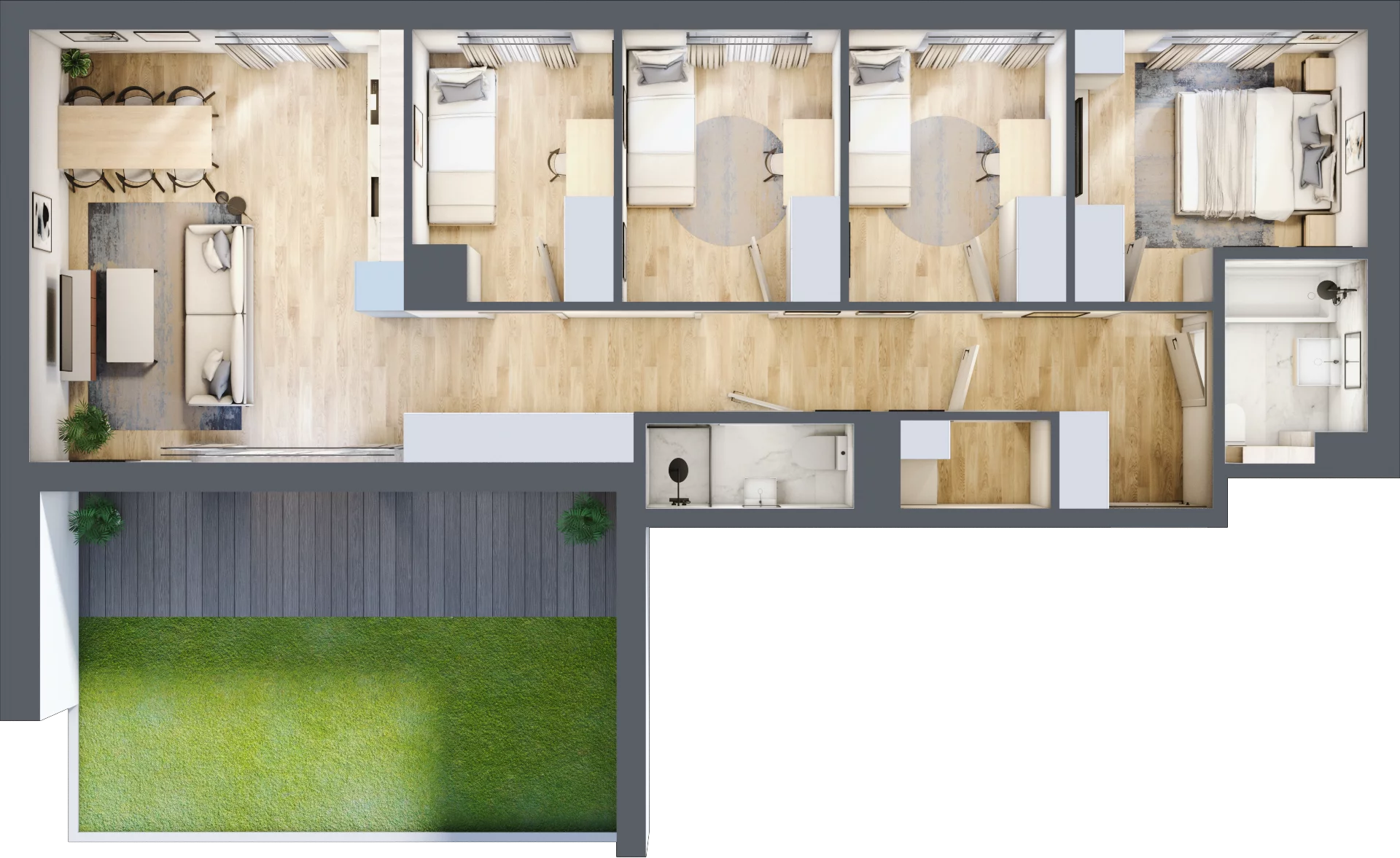 5 pokoi, mieszkanie 82,23 m², parter, oferta nr A/40, Osiedle Wilno 8, Warszawa, Targówek, Elsnerów, ul. Bukowiecka