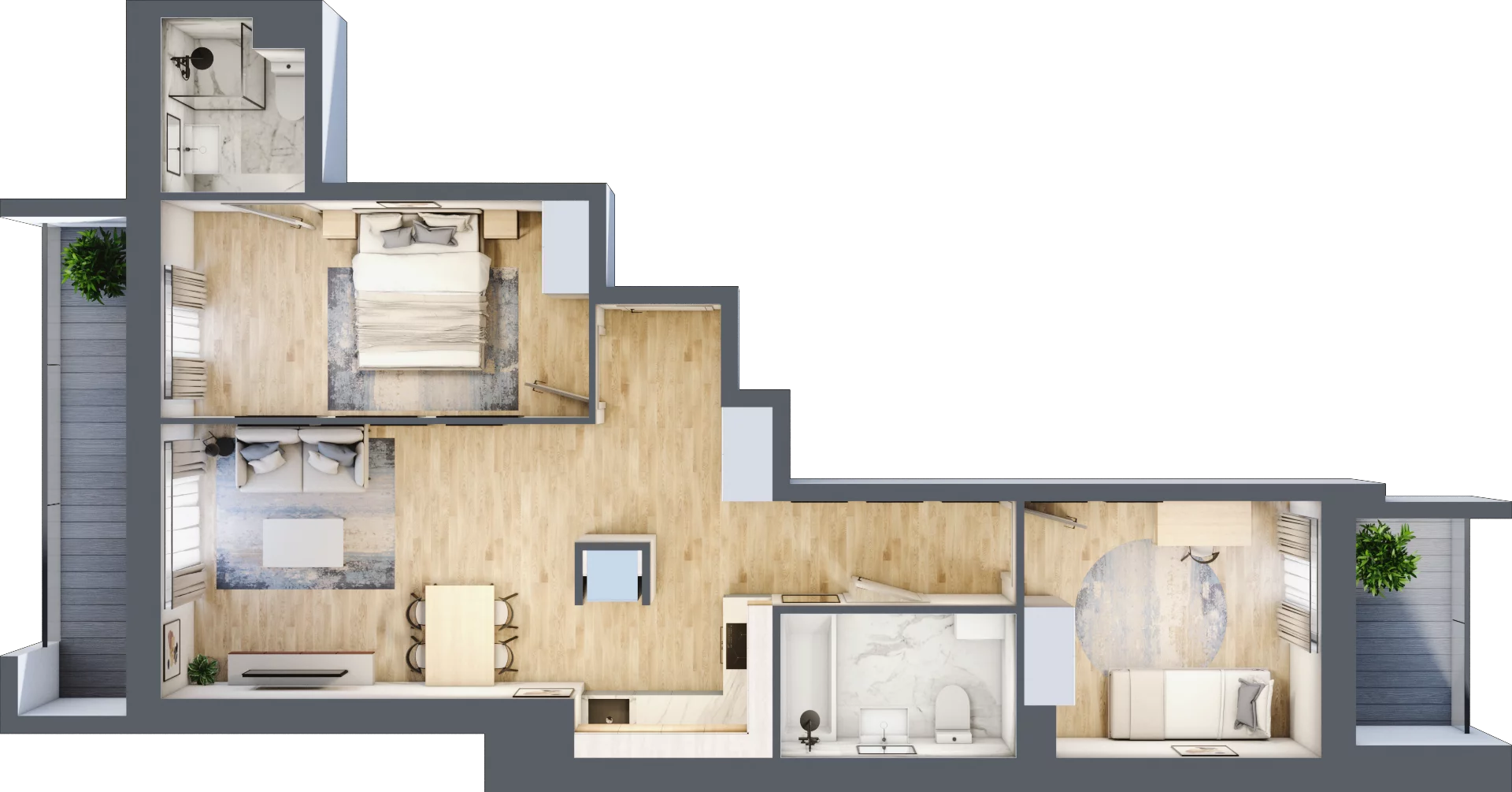 3 pokoje, mieszkanie 64,09 m², piętro 1, oferta nr III/C129, Miasteczko Nova Sfera, Warszawa, Białołęka, Żerań, ul. Marywilska
