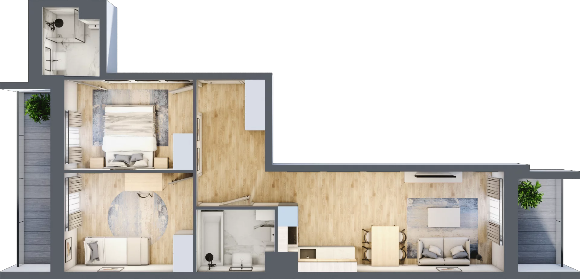 3 pokoje, mieszkanie 58,32 m², piętro 2, oferta nr III/C83, Miasteczko Nova Sfera, Warszawa, Białołęka, Żerań, ul. Marywilska
