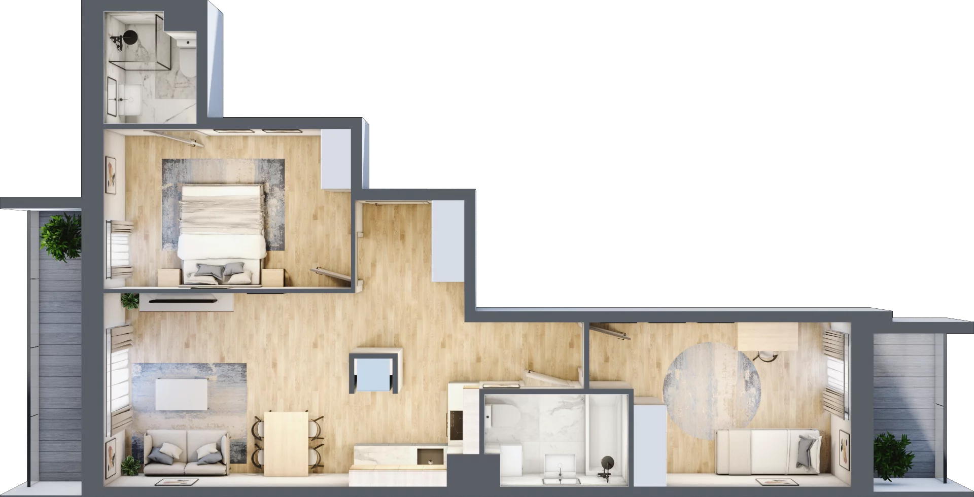3 pokoje, mieszkanie 65,31 m², piętro 1, oferta nr III/C97, Miasteczko Nova Sfera, Warszawa, Białołęka, Żerań, ul. Marywilska