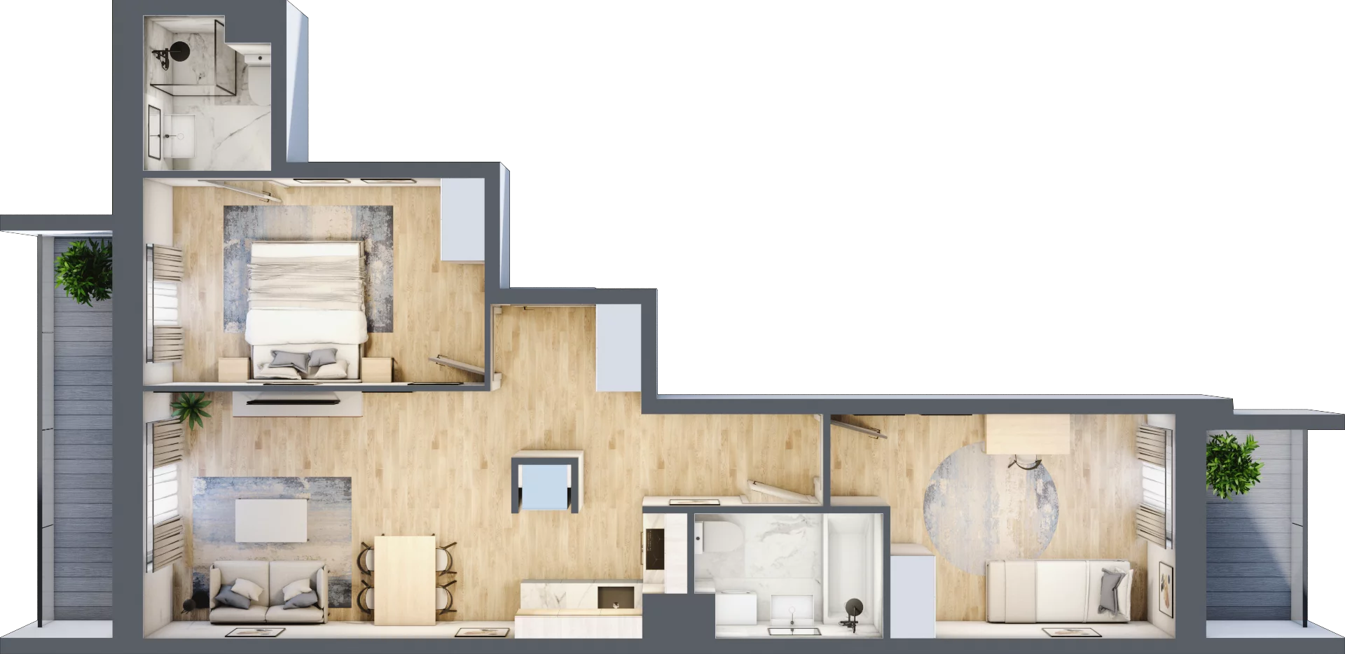 3 pokoje, mieszkanie 61,37 m², piętro 3, oferta nr III/C121, Miasteczko Nova Sfera, Warszawa, Białołęka, Żerań, ul. Marywilska