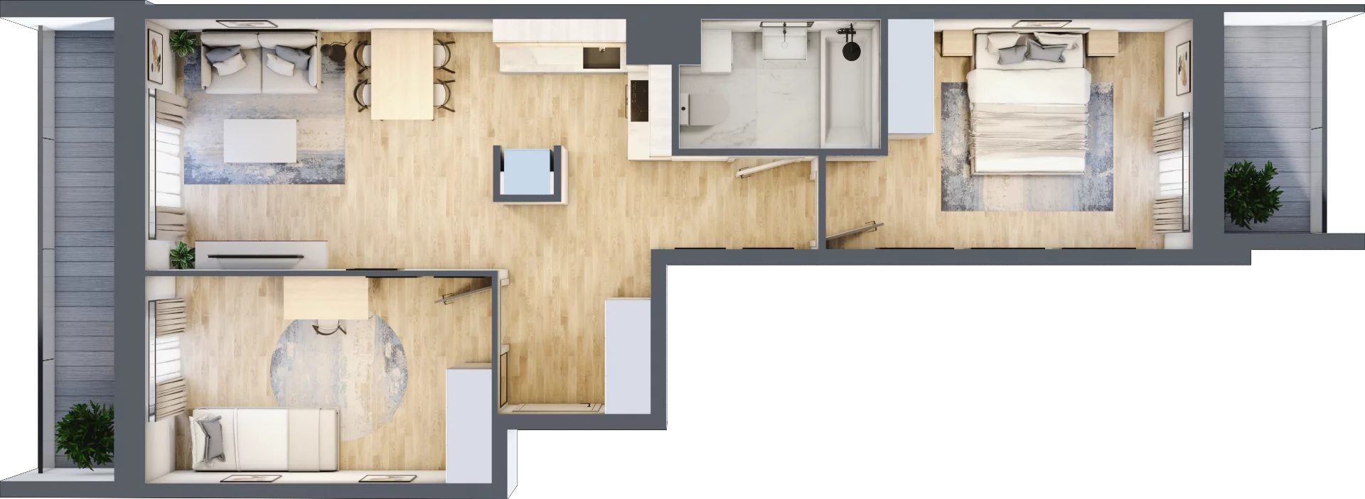 3 pokoje, mieszkanie 59,47 m², piętro 3, oferta nr III/C124, Miasteczko Nova Sfera, Warszawa, Białołęka, Żerań, ul. Marywilska
