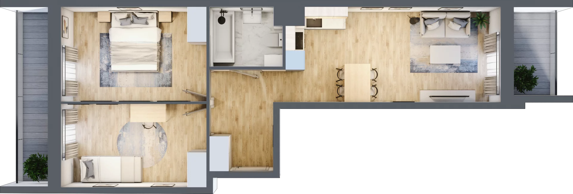 3 pokoje, mieszkanie 57,23 m², piętro 2, oferta nr III/C136, Miasteczko Nova Sfera, Warszawa, Białołęka, Żerań, ul. Marywilska