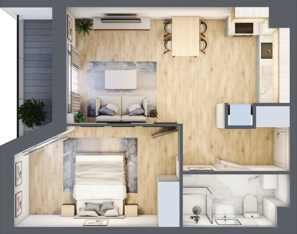 2 pokoje, mieszkanie 43,68 m², parter, oferta nr III/D161, Miasteczko Nova Sfera, Warszawa, Białołęka, Żerań, ul. Marywilska