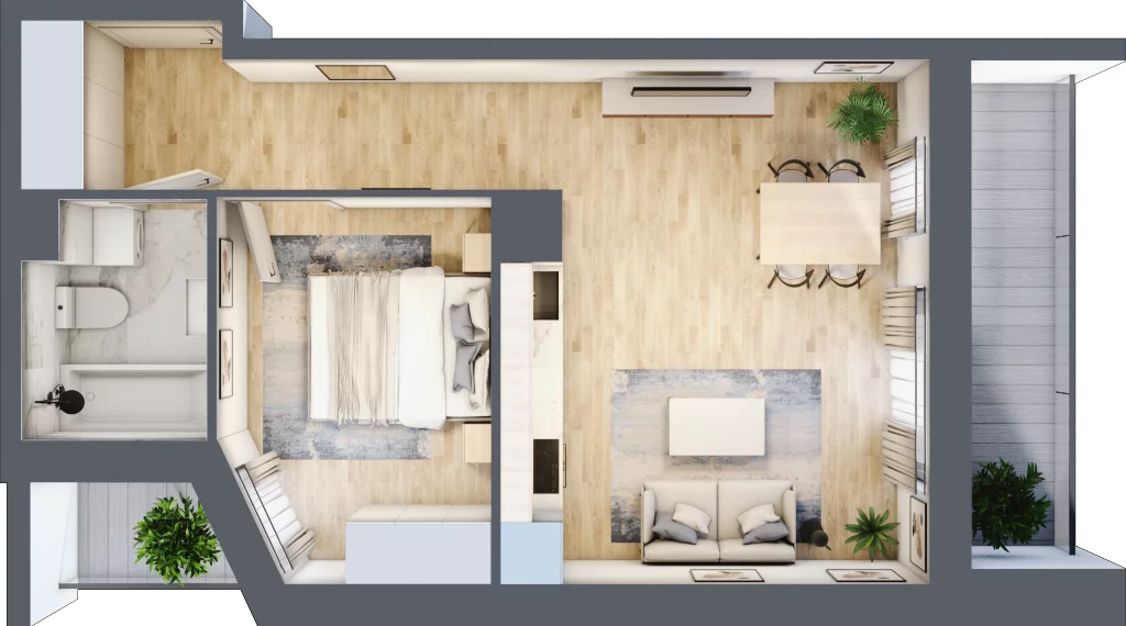 2 pokoje, mieszkanie 41,90 m², piętro 3, oferta nr III/F265, Miasteczko Nova Sfera, Warszawa, Białołęka, Żerań, ul. Marywilska