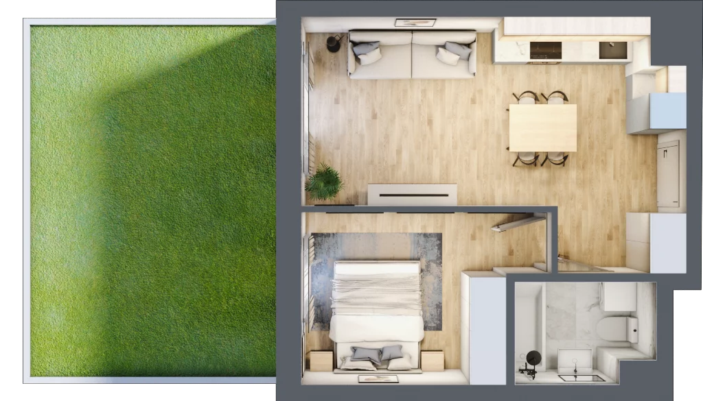 2 pokoje, mieszkanie 36,96 m², parter, oferta nr XI/48, Metro Art 11, Warszawa, Praga Południe, Kamionek, ul. Żupnicza / Chodakowska