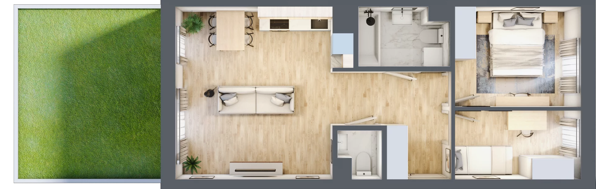3 pokoje, mieszkanie 54,71 m², parter, oferta nr XI/74, Metro Art 11, Warszawa, Praga Południe, Kamionek, ul. Żupnicza / Chodakowska