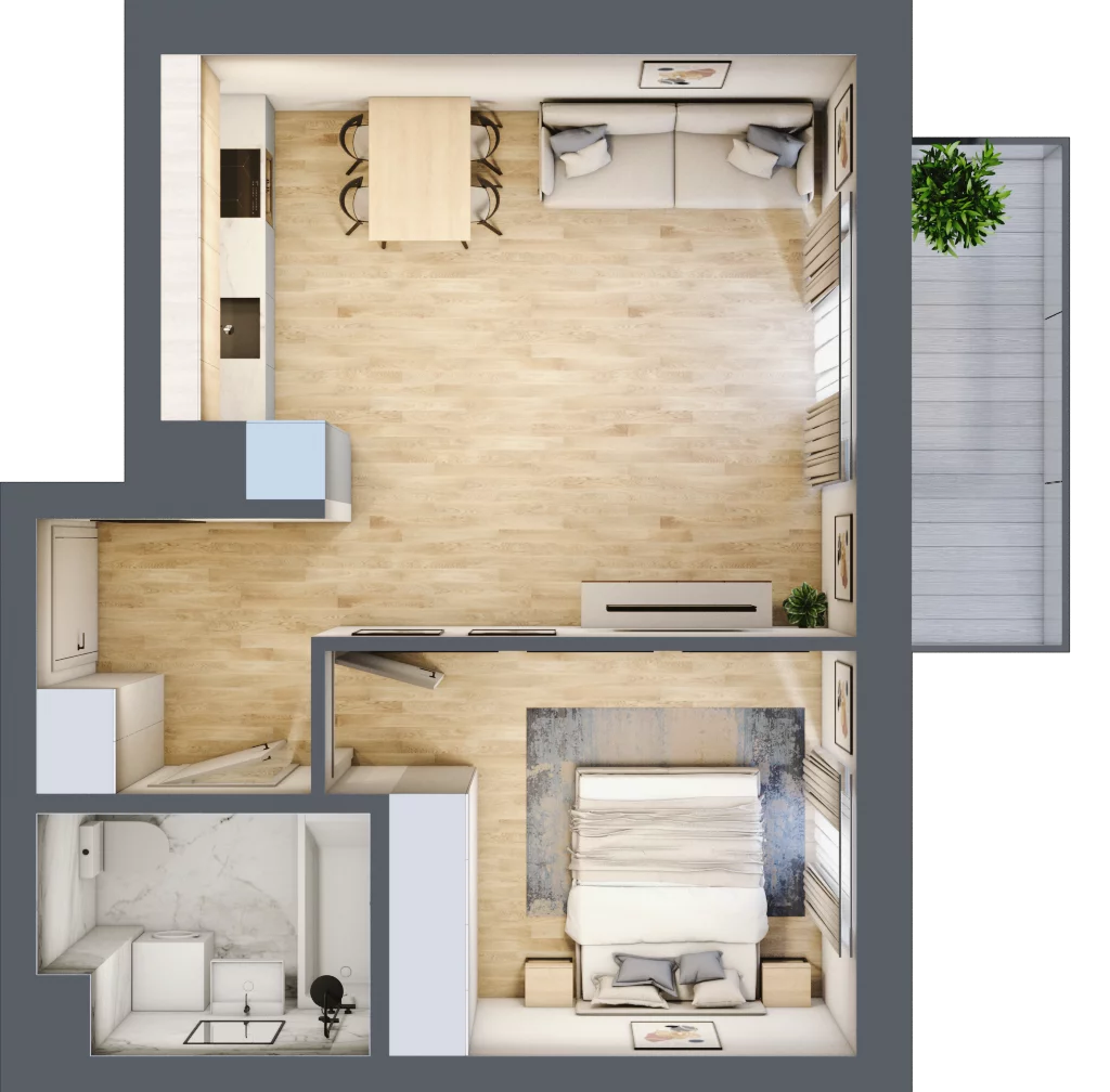 2 pokoje, mieszkanie 42,36 m², piętro 3, oferta nr XI/13, Metro Art 11, Warszawa, Praga Południe, Kamionek, ul. Żupnicza / Chodakowska