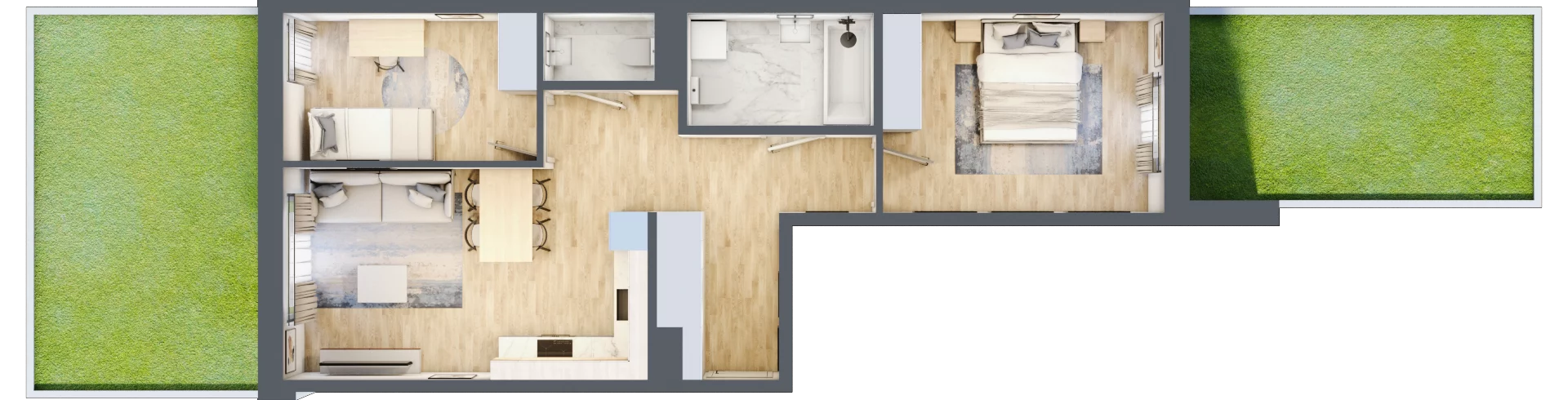 3 pokoje, mieszkanie 59,52 m², parter, oferta nr A-37, Miasteczko Julianów, Julianów, ul. Urbanistów