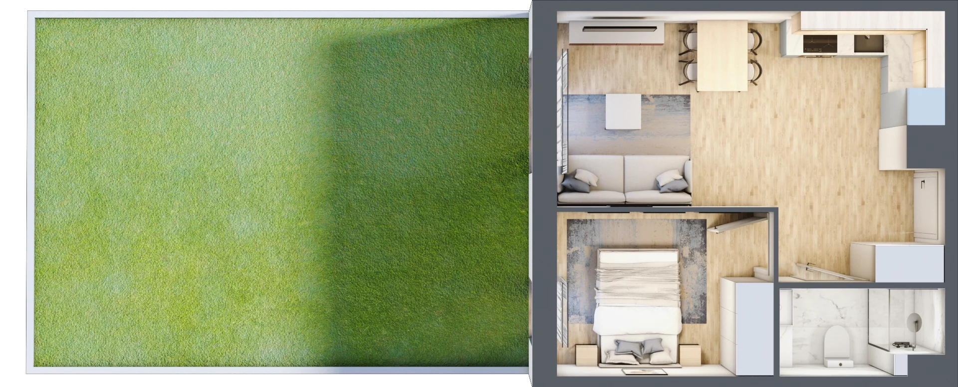 2 pokoje, mieszkanie 34,78 m², parter, oferta nr VII/5, Nova Viva Garden 7, Warszawa, Białołęka, Brzeziny, ul. Pawła Włodkowica 11C