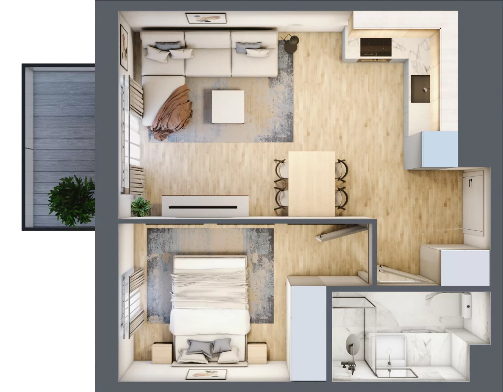 2 pokoje, mieszkanie 35,78 m², piętro 1, oferta nr VII/68, Nova Viva Garden 7, Warszawa, Białołęka, Brzeziny, ul. Pawła Włodkowica 11C