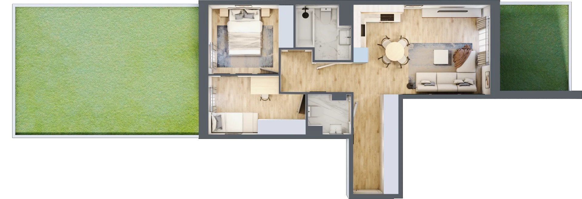 3 pokoje, mieszkanie 56,32 m², parter, oferta nr VII/10, Nova Viva Garden 7, Warszawa, Białołęka, Brzeziny, ul. Pawła Włodkowica 11C