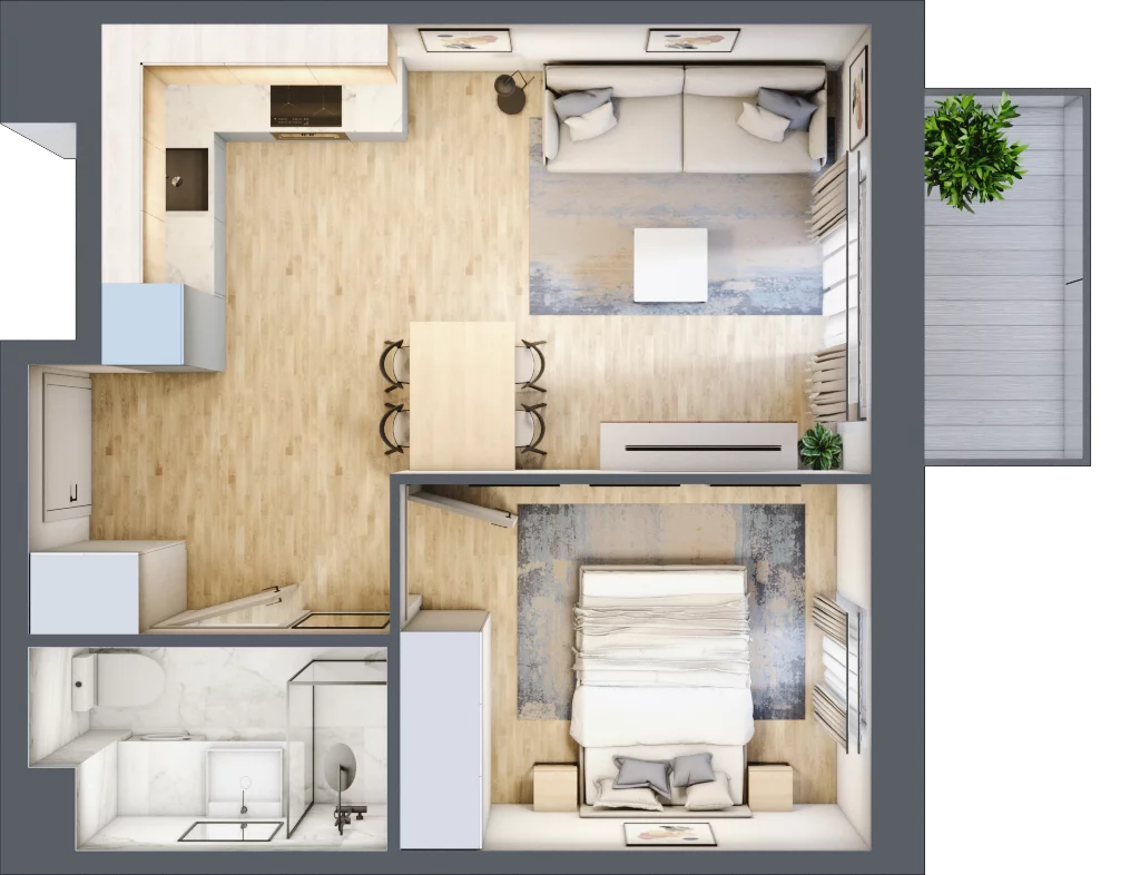 2 pokoje, mieszkanie 35,30 m², piętro 3, oferta nr VII/32, Nova Viva Garden 7, Warszawa, Białołęka, Brzeziny, ul. Pawła Włodkowica 11C
