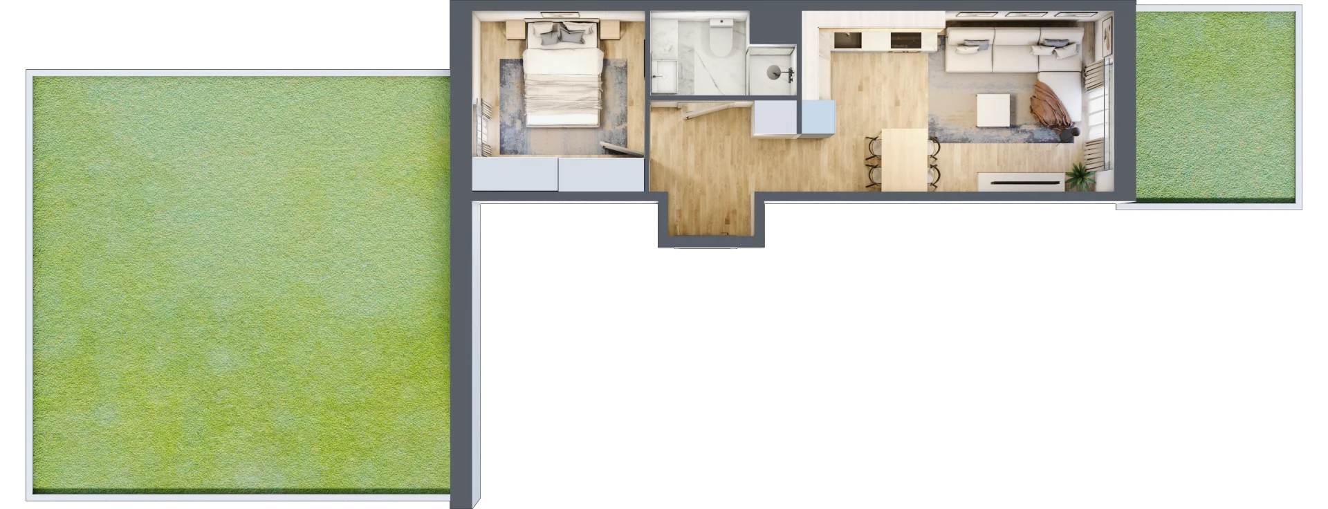 2 pokoje, mieszkanie 36,86 m², parter, oferta nr VII/42, Nova Viva Garden 7, Warszawa, Białołęka, Brzeziny, ul. Pawła Włodkowica 11C