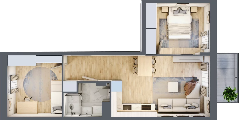 3 pokoje, mieszkanie 49,25 m², piętro 2, oferta nr VII/49, Nova Viva Garden 7, Warszawa, Białołęka, Brzeziny, ul. Pawła Włodkowica 11C