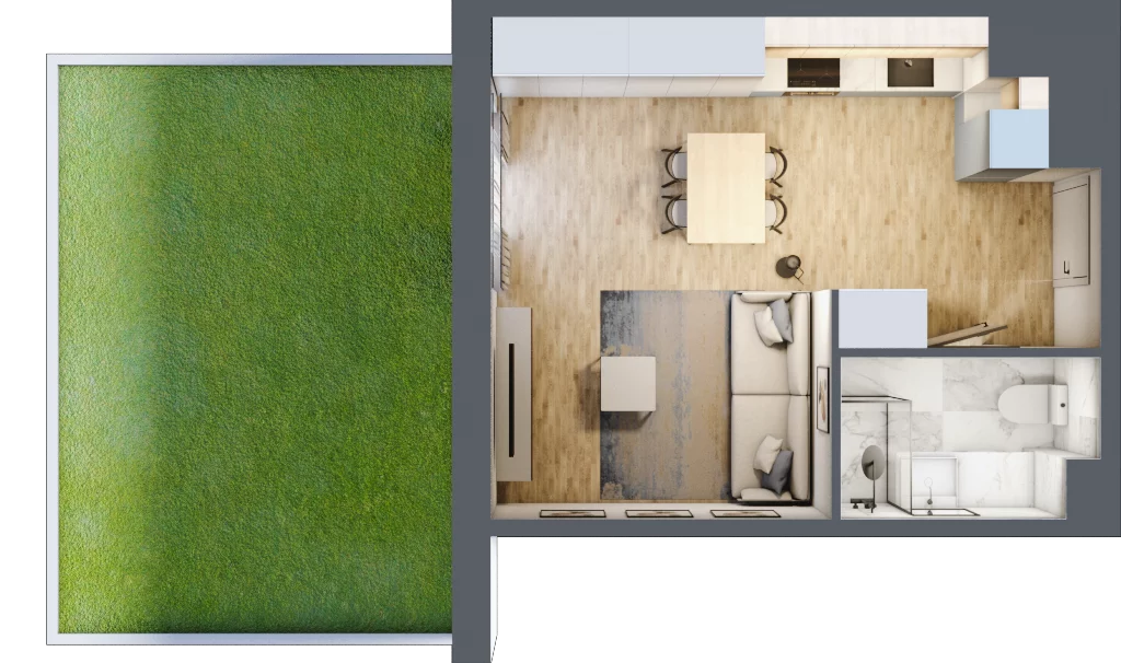1 pokój, mieszkanie 29,73 m², parter, oferta nr VII/59, Nova Viva Garden 7, Warszawa, Białołęka, Brzeziny, ul. Pawła Włodkowica 11C