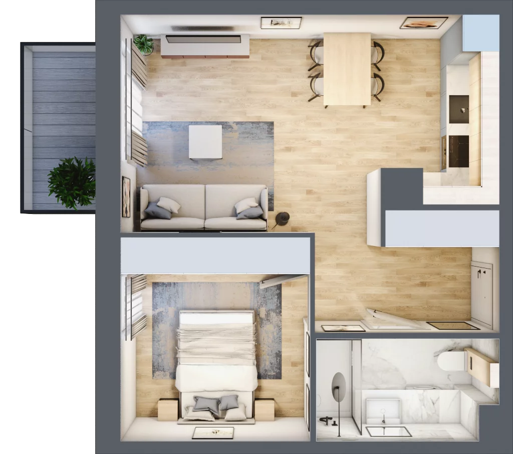 2 pokoje, mieszkanie 41,91 m², piętro 3, oferta nr VIII/100, Nova Viva Garden 8, Warszawa, Białołęka, Brzeziny, ul. Włodkowica 11D