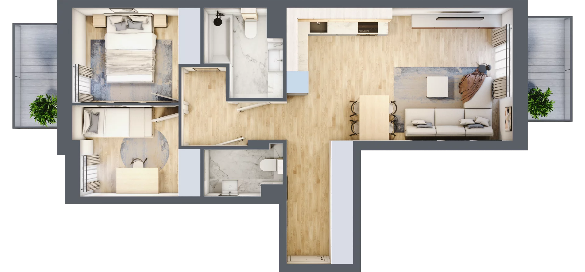 3 pokoje, mieszkanie 56,92 m², piętro 1, oferta nr VIII/17, Nova Viva Garden 8, Warszawa, Białołęka, Brzeziny, ul. Włodkowica 11D