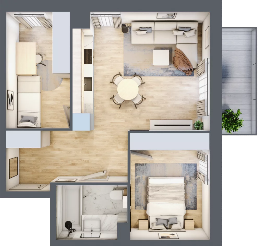 3 pokoje, mieszkanie 51,23 m², piętro 1, oferta nr VIII/10, Nova Viva Garden 8, Warszawa, Białołęka, Brzeziny, ul. Włodkowica 11D