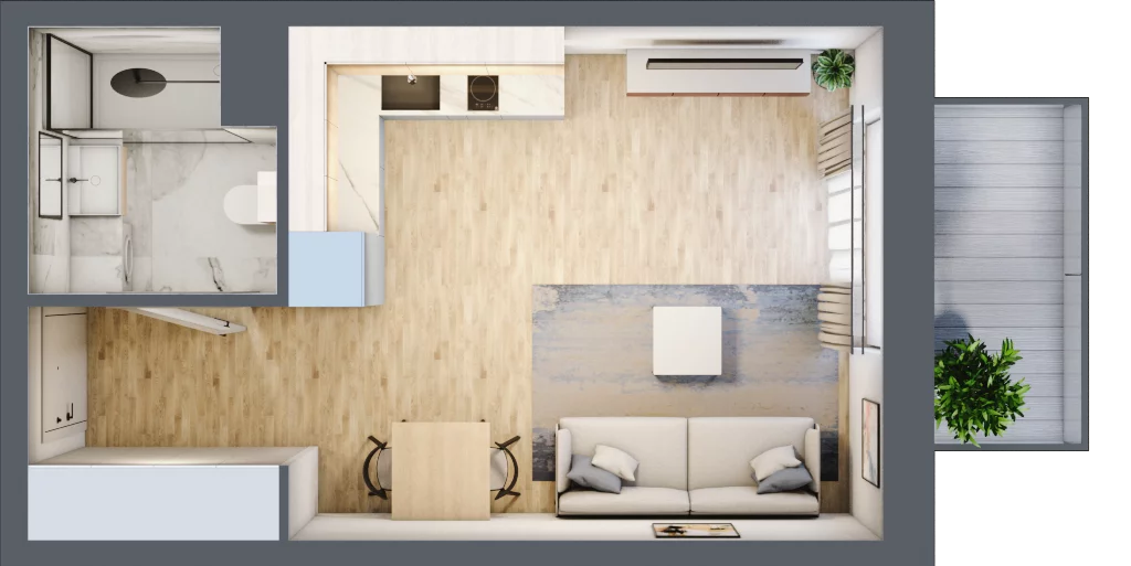 1 pokój, mieszkanie 27,24 m², piętro 2, oferta nr VIII/51, Nova Viva Garden 8, Warszawa, Białołęka, Brzeziny, ul. Włodkowica 11D
