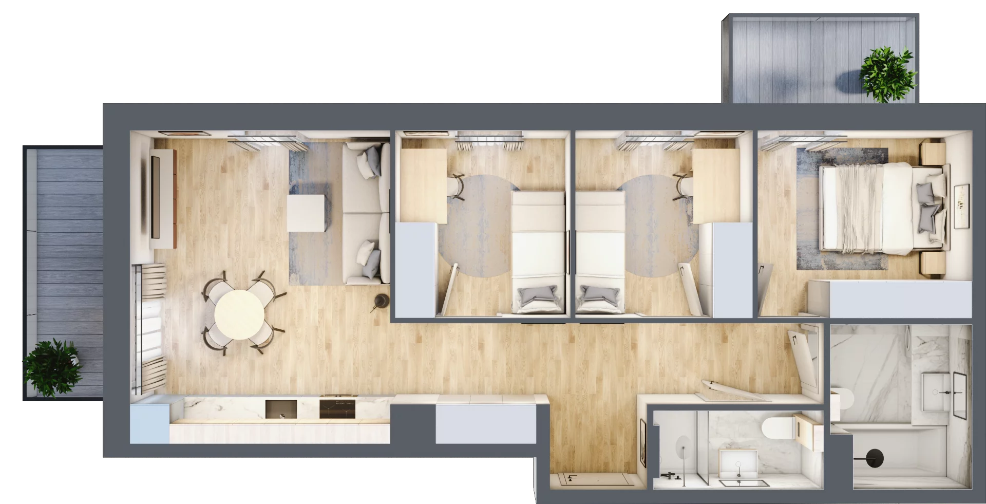 4 pokoje, mieszkanie 62,82 m², piętro 3, oferta nr VIII/36, Nova Viva Garden 8, Warszawa, Białołęka, Brzeziny, ul. Włodkowica 11D