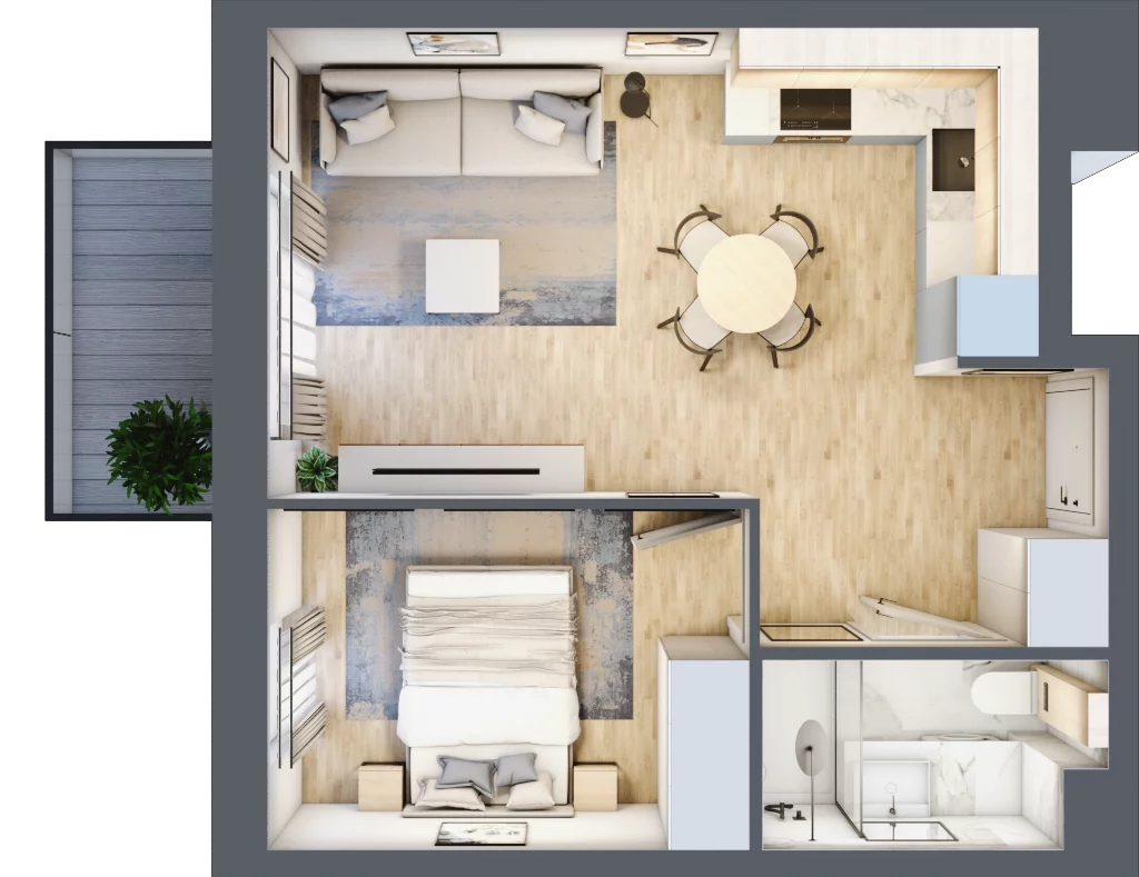 2 pokoje, mieszkanie 35,56 m², piętro 3, oferta nr VIII/99, Nova Viva Garden 8, Warszawa, Białołęka, Brzeziny, ul. Włodkowica 11D