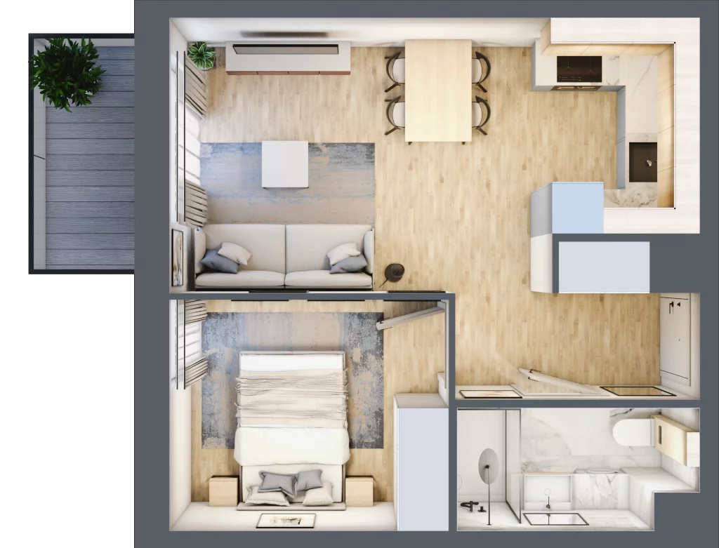 2 pokoje, mieszkanie 35,56 m², piętro 2, oferta nr VIII/24, Nova Viva Garden 8, Warszawa, Białołęka, Brzeziny, ul. Włodkowica 11D
