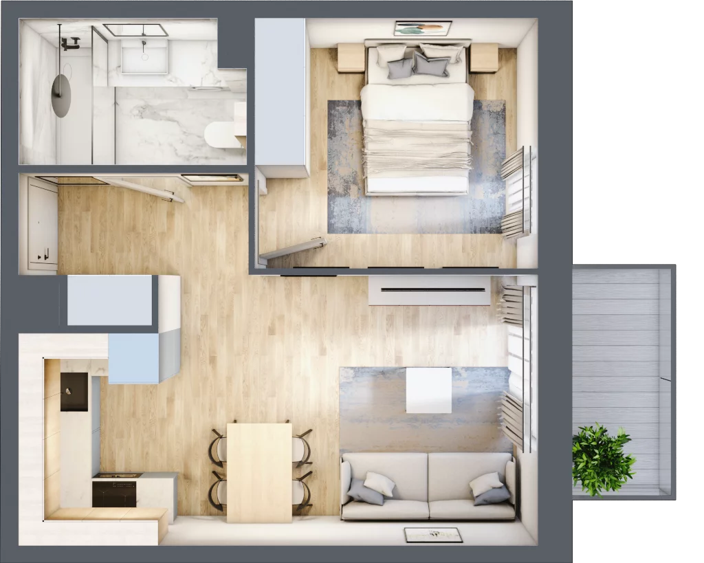 2 pokoje, mieszkanie 37,39 m², piętro 3, oferta nr VIII/93, Nova Viva Garden 8, Warszawa, Białołęka, Brzeziny, ul. Włodkowica 11D