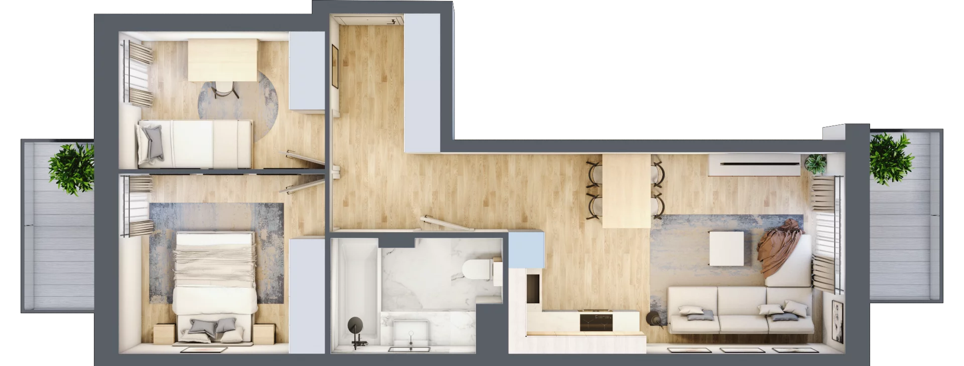 3 pokoje, mieszkanie 50,45 m², piętro 1, oferta nr VIII/48, Nova Viva Garden 8, Warszawa, Białołęka, Brzeziny, ul. Włodkowica 11D
